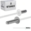 Aluminijaste odprte zakovice 3,2x8 mm RAL 9010