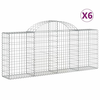 Lučne gabionske košare 6 kom 200x30x80/100 cm pocinčano željezo