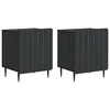 vidaXL Nočna omarica 2 pcs Črna 43 x 34,5 x 52 cm Inženirski les