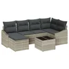 Set sofe s jastukom 7 pcs Svjetlosiva poliratan