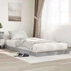 Krevet s daskama Betonski sivi 100 x 200 cm Konstruirano drvo
