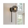 Ondaluce - Zidna svetiljka JEWEL 1xE14/10W/230V crna/zadimljena crna