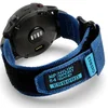 Overboard Najlonski pašček MP84 Quickfit za Garmin Fenix 5/6/6 PRO/7 Forerunner 965/955/945, moder, velikost M/L