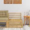 Srednja sofa za van Čvrsto drvo akacije Bijela 83 x 79 x 73 cm