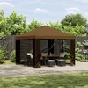 Gazebo 3 x 3 m Sivosmeđa Poliester i čelik 190 gsm