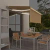 Tenda na ručno uvlačenje s roletom LED 3 x 2,5 m žuto-bijela