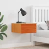 Vidaxl Nočna omarica s predalom 2 pcs Voščeno rjava 37 x 35 x 18,5 cm
