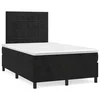 Krevet box spring s madracem LED crni 120 x 190 cm baršunasti