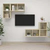 Zidni TV ormarići 4 kom boja hrasta sonome konstruirano drvo