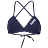 Arena solid tie back top navy/white 34