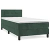 Box spring krevet s madracem tamnozeleni 100x200 cm baršunasti
