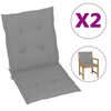 shumee vidaXL Blazine za vrtne stole, 2 kosa, sive, 100x50x3 cm