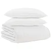 Vidaxl Zimska posteljnina z blazino 3 szt. Bela Perje