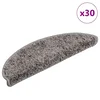 Prostirke za stepenice 30 kom 56x17x3 cm sive poluokrugle