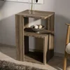 Hanah Home pomoćni sto Silent, 36 cm, antik / orah