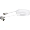 Schwaiger Priključni kabel za antene[1x F-Quick vtič - 1x Mini-DAT-vtič] 1.50 m 90 dB bele barve Schwaiger