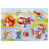 GOKI - Puzzle Puzzle Drevená vkládačka Požiarnici v akciji - 1 - 39 kosov
