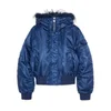 Cropp - Bomber jakna s kapuljačom - navy