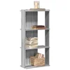 Regal za knjige s 3 razine siva boja hrasta 60x30x120 cm drveni
