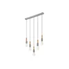 Luster na sajli SIMON 5xE27/60W/230V siva