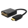 slomart savio cl-23 adapter (hdmi m - d-sub (vga) f; 0,20 m; črna barva)