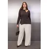 Trendyol Curve Ženska bluza Tbbaw26Af00042, Braon