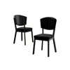 Hanah Home set trpezarijskih stolica Nape 6 kom, crna tkanina Babyface, crne metalne noge