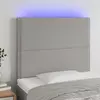 LED uzglavlje svjetlosivo 100x5x118/128 cm od tkanine