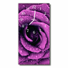 tulup.si Steklena navpična ura Rose kapljice rdeče rože 30x60 cm