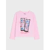 Sinsay - Pamucna majica sa dugim rukavima Stitch - pastelno roze