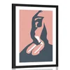 Plakat s paspartujem nežnost ženskega telesa - 20x30 white