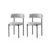 Hanah Home Set stolica Gini, 48,5x75,5x50,5 cm, 2 komada, Crno-sive