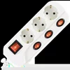 home Produžni kabel sa zaštitom, 3 utičnice, 1.0mm2, 1.5 met - NVK 03K/WH
