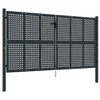 Vidaxl Vrtna vrata antracit 300x150 cm jeklo
