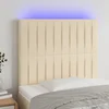 LED uzglavlje krem 80x5x118/128 cm od tkanine