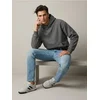 Sinsay - Slim fit farmerke s efektom pranja - plava