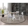 Hanah Home Albero130 Trpezarijski set, Braon-Beli