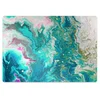 Decormat Podloga za stol Zelena abstrakcija 140x100 cm 15 cm