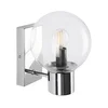 Zidna lampa SFERIO 1xE14/5W/230V, sjajni hrom/prozirno staklo