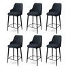 HANAH HOME Set 6 barskih stolica Enox Anthracite Black
