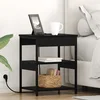 vidaXL Nočne omarice 2 pcs Črni hrast 41 x 31 x 51 cm Konstruiran les