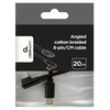 CC-USB2-CMLML-0.2M Gembird Kabl USB-C na 8pin pod uglom 02m Black