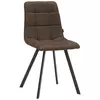 STOLICA braon, crna metal, tekstil