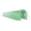 Staklenik s čeličnim okvirom zeleni 32 m2 16 x 2 x 2 m