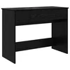 Vidaxl Kozmetična mizica s predalom Črna Orehovina 100 x 45 x 76 cm