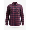 Radwa Bluza Womens Soft Warm Flannel Shirt mornarska/svetlo rdeča
