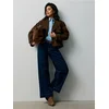 Sinsay - Wide leg farmerke sa kaišem - steel blue