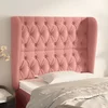 Vidaxl Vzglavje z ušesi roza 103x23x118/128 cm žamet