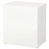 BESTA Spojene police s vratima, bela/Laxviken bela, 60x42x64 cm