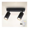 Brilagi - LED RGBW prigušiva spot svetiljka SELE MODERN 2xGU10/6W/230V crna